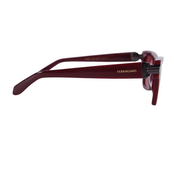 Salvatore Ferragamo Rectangle Sunglasses - Burgundy / Red - NWT - Picture 6 of 10